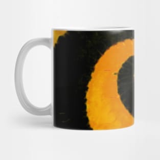 Spiral Golden Yellow Black Tie Dye Mug